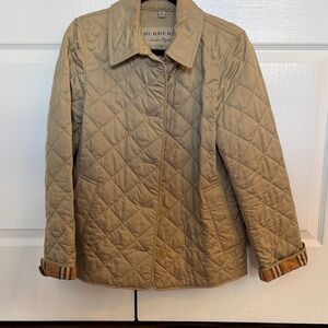 Burberry Tan Quilted Utility Jacket